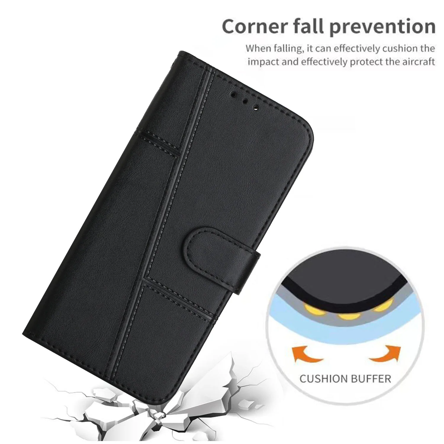 Strap Leder Telefon Fall Brieftasche Buch 13F 12F 11F A5 A3 Pro A5x A60 A79 A98 Karte Flip-Cover – Bild 6