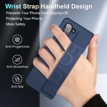 Galaxy Z Fold5: Elastische Armband-Handyhülle, Fold5, Fold6, Handschlaufe, Silikon, Sturzprävention, weiche