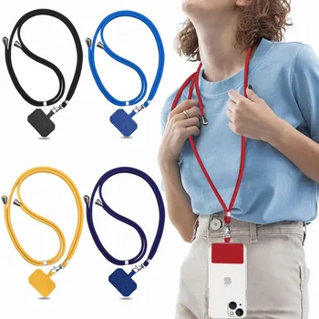 Universelles Telefon-Lanyard mit Patch, verstellbares Handy-Hängeseil, Umhängebänder, Anti-Verlust-Lanyards