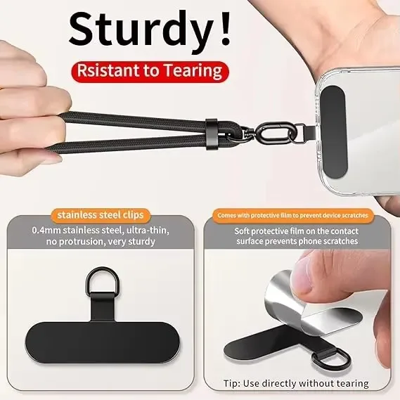 Universell Verstellbares Handy-Umhängeband Halskette mit Clip Langlebiges und Robustes Anti-Verlust-Handyband – Bild 3