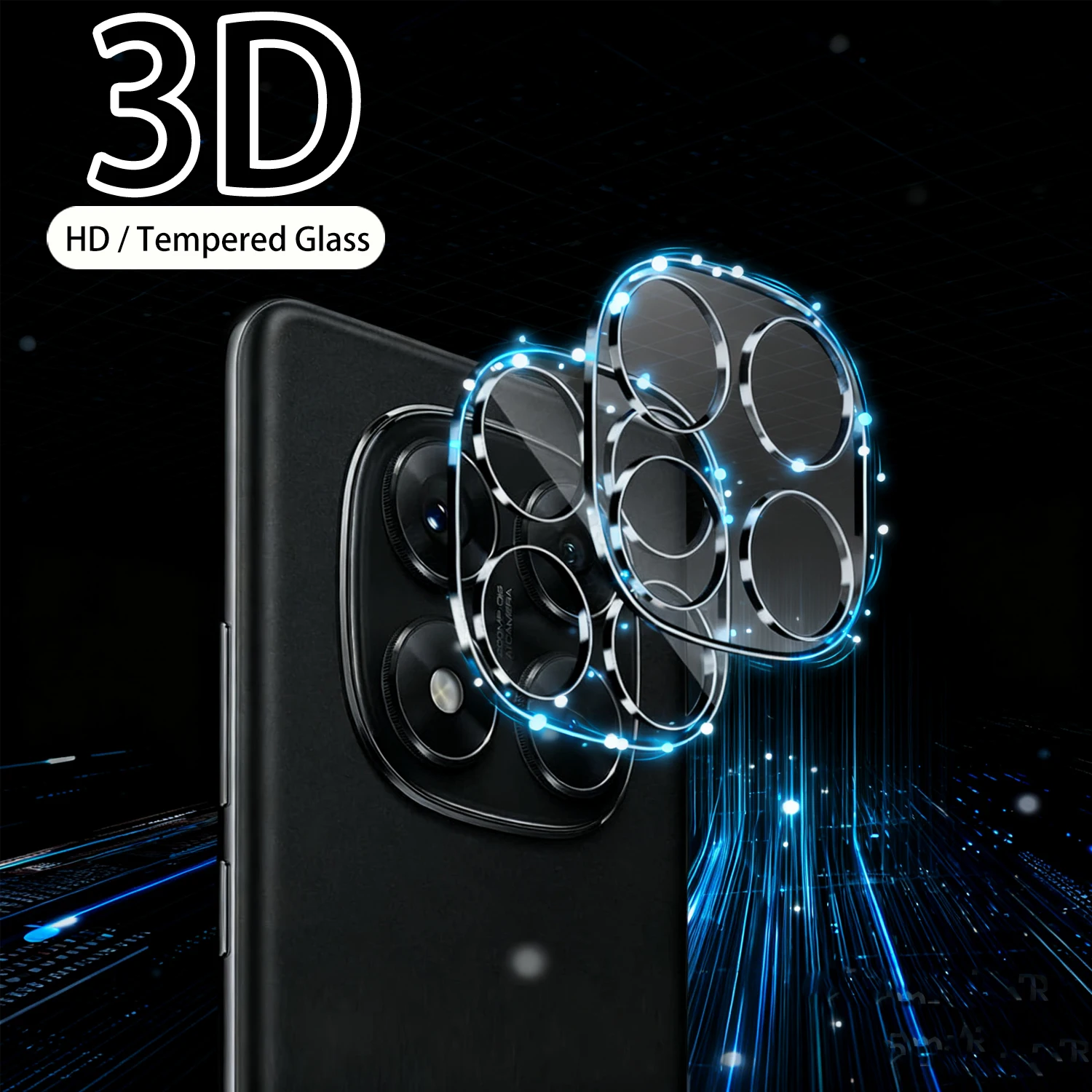 Redmi Note 14 Pro+ 5G: 2Pcs 3D Kamera Glas Schutz rot mi 14Pro 15 4G Hinten Objektiv Film