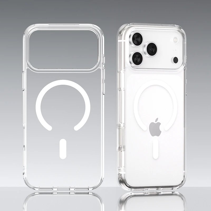 iPhone 17 Pro: Magnetische Magsafe-Hülle Hybrid-Hartschale Transparente Stoßfeste Weiche PC-Schutzhülle