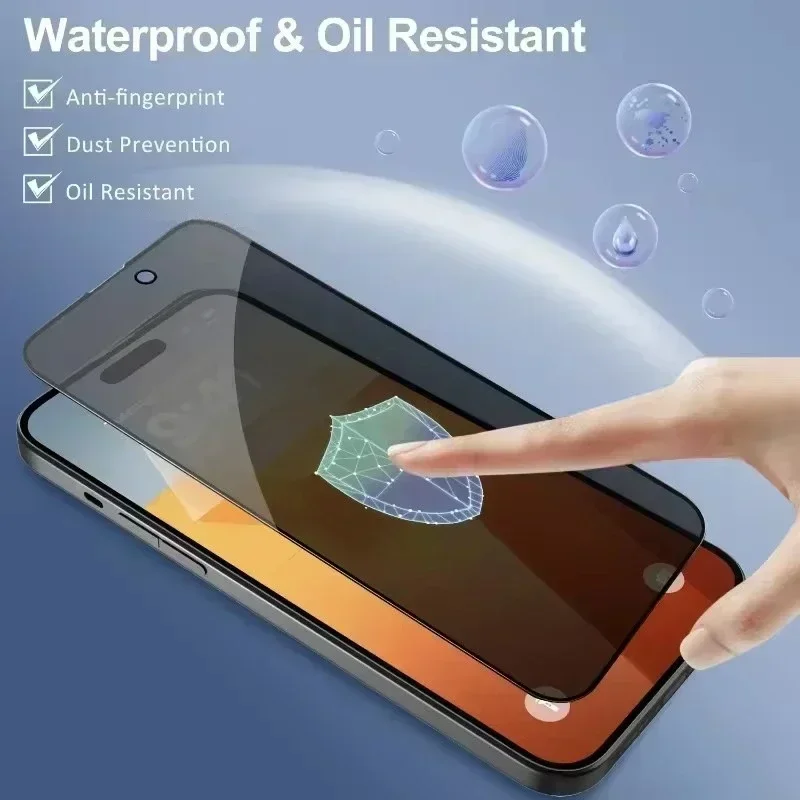 1-5Pcs Volle Abdeckung Privatsphäre Screen Protector Anti Spy gehärtetem Glas – Bild 3