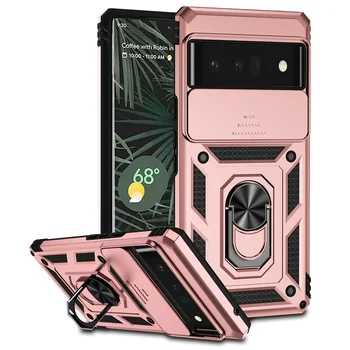 Pixel 8a: Hülle mit Ringhalter und Linsenschutz, Panzerhülle Cover