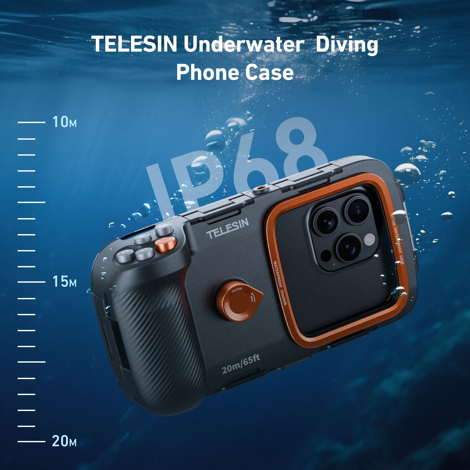 TELESIN Tauchen Wasserdichte Telefon Fall Universal Telefon Kamera Schießen Hand Grip Halter Schießen Hilfe Fernbedienung Griff – Bild 3