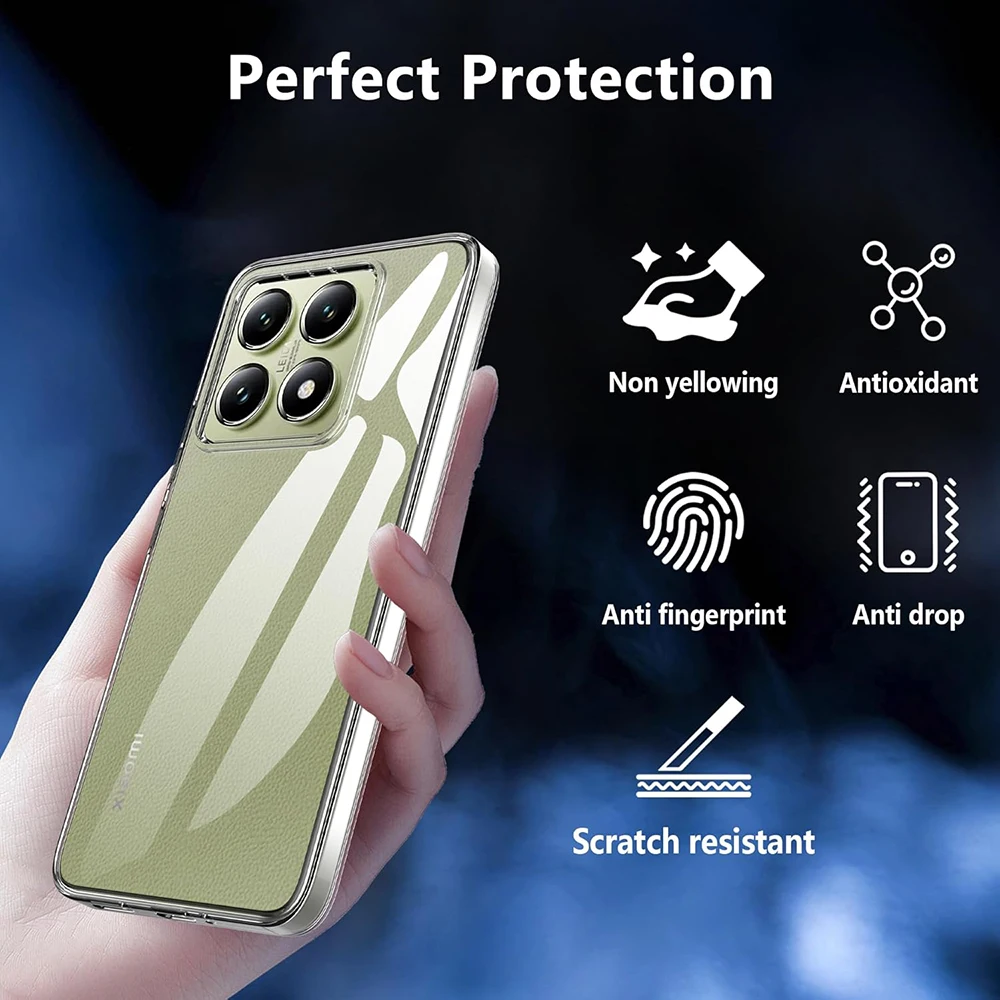 Ultradünne Silikon-weiche Hülle Mi 14 14T 13 13T Pro klare transparente Hülle TPro Slim Back Cover – Bild 2