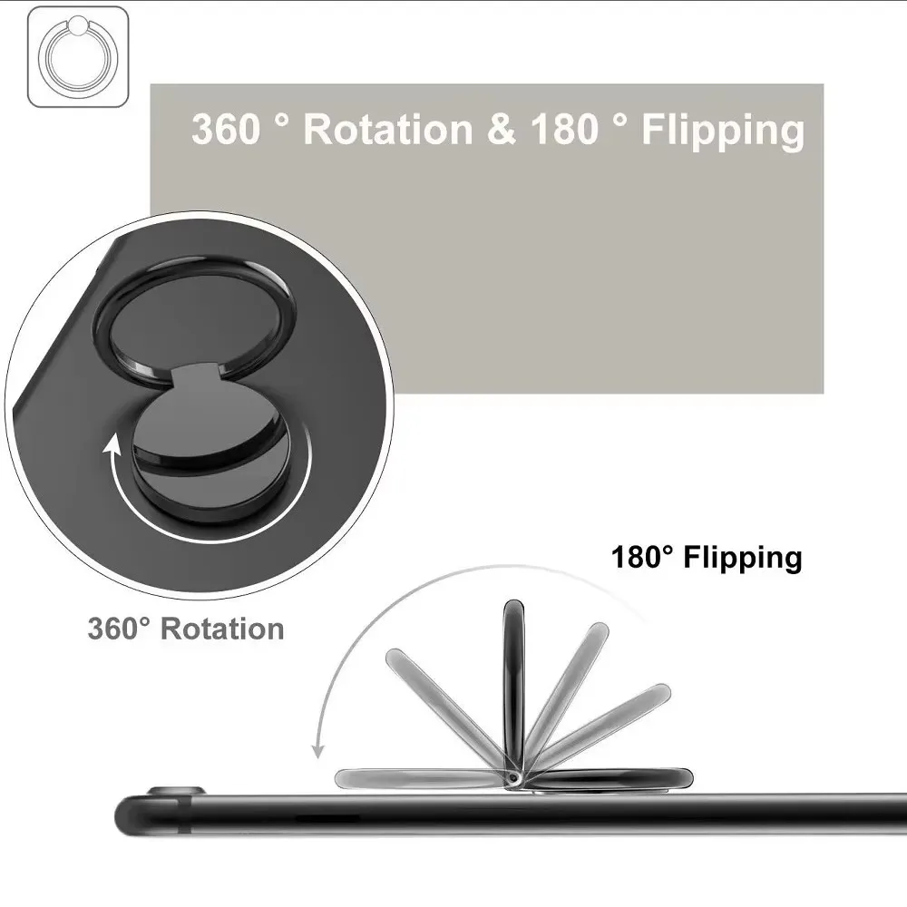 Universeller Fingerring-Halter Ständer für Mobiltelefone Luxuriöser Drehbarer Handy-Rückseiten-Aufkleber-Halter für – Bild 2