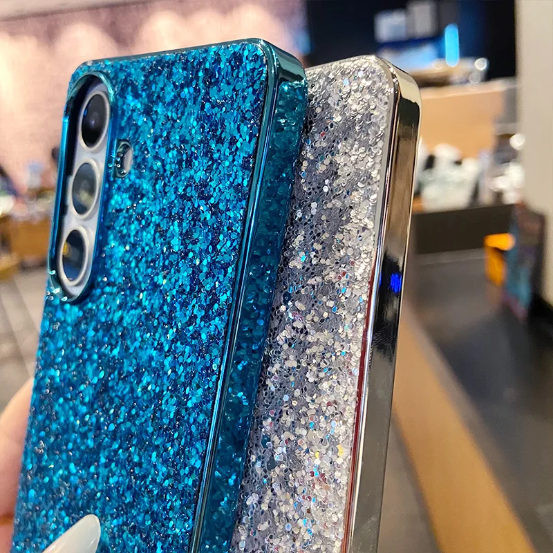 Glitzernde Hochwertige 3D-Pailletten Galvanisierte Sturzsichere Handyhülle Cover – Bild 5