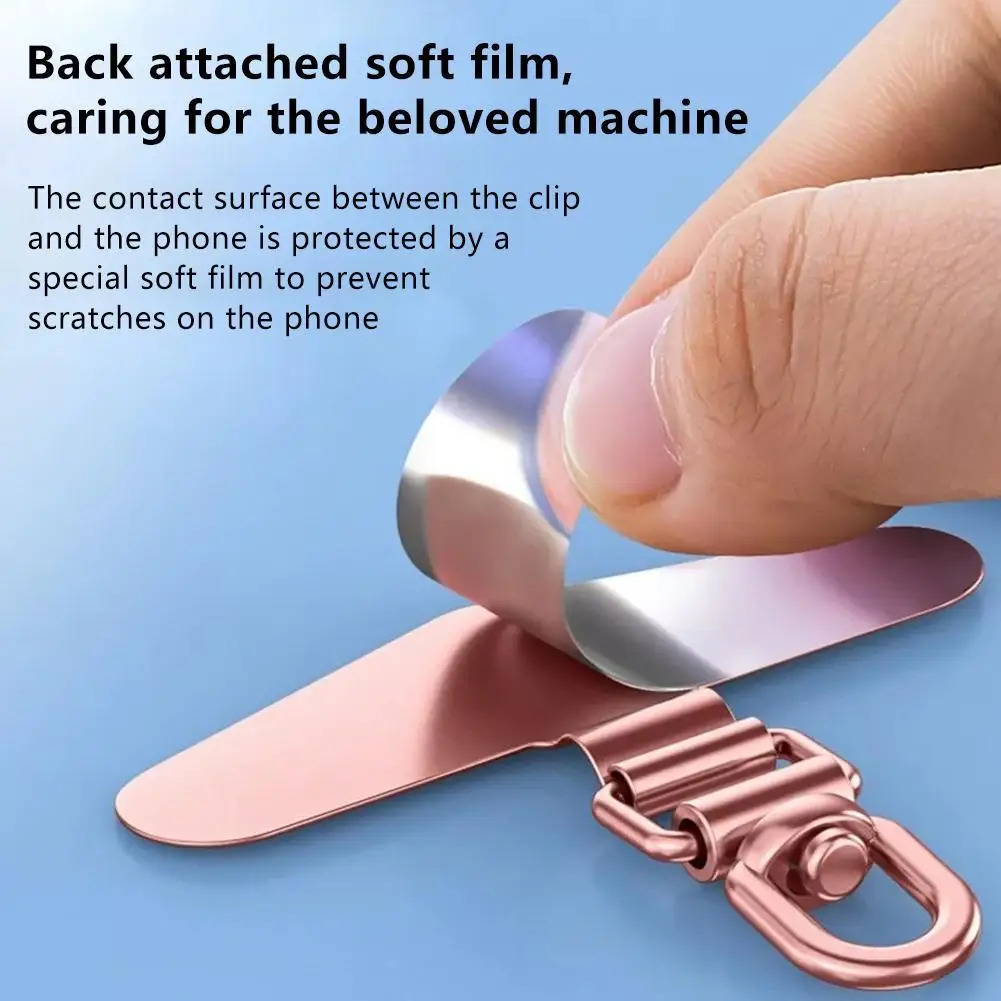 Stahl Telefon Lanyard Dichtung Patch Anti-verloren Anti Fall Handy Seil Karte Metall Clip Strap Hängen Schnur Tab zubehör – Bild 3