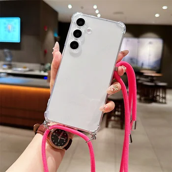 Galaxy A35: Umhängeband-Hülle Weiche TPU Transparente Hülle