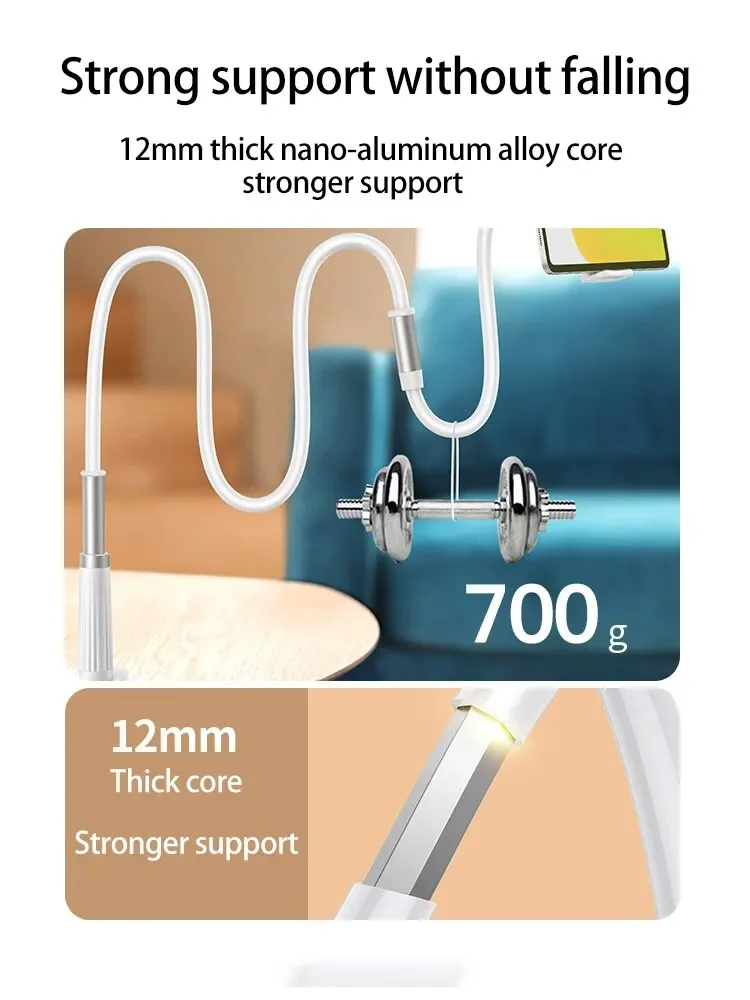 360-Clip Handy Halter Stehen Tragbare Flexible Lazy Bed Desktop Halterung Schreibtisch Halterung Ständer Basis Für iPhone Samsung Xiaomi – Bild 6