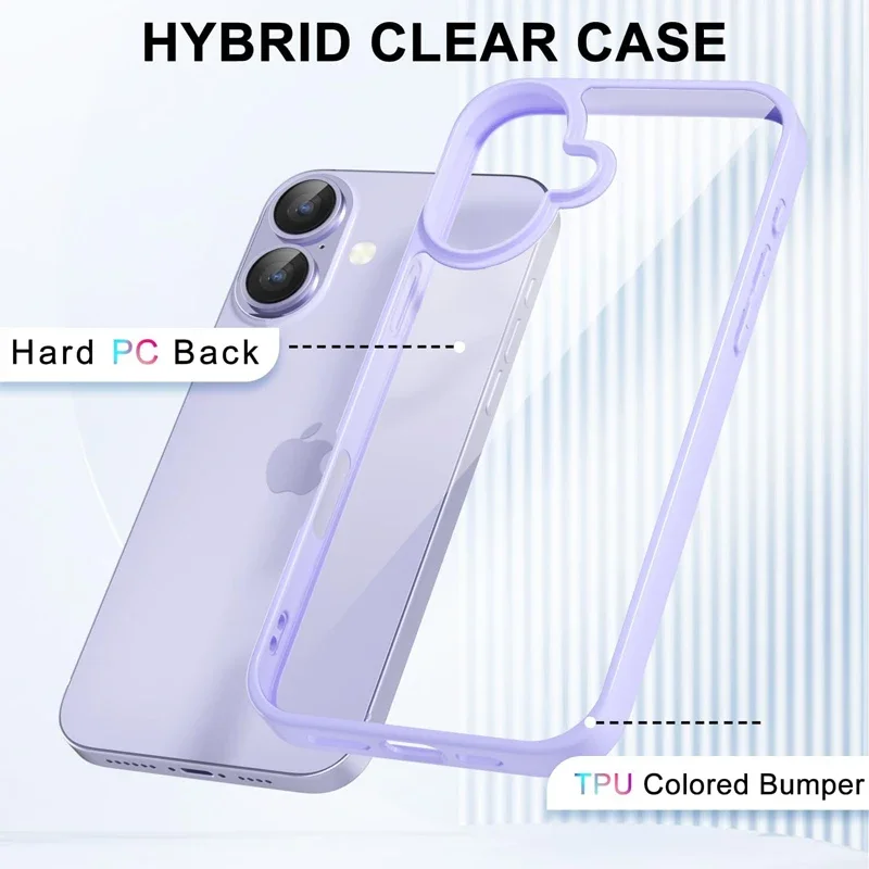 Bonbonfarbene Silikon-Stoßstangen-Telefonhülle, XR8, 7Plus, transparente, stoßfeste Rückseite – Bild 2