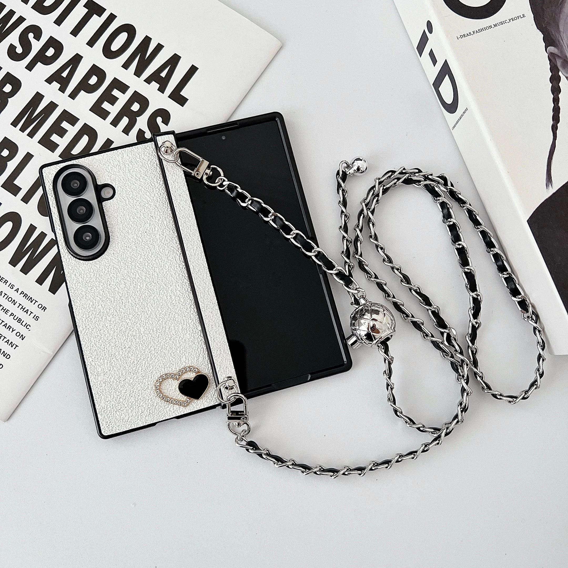 Strass Liebe verstellbare lange Umhängetasche Lanyard Handyhülle 5 4 3 Schutzhülle – Bild 6
