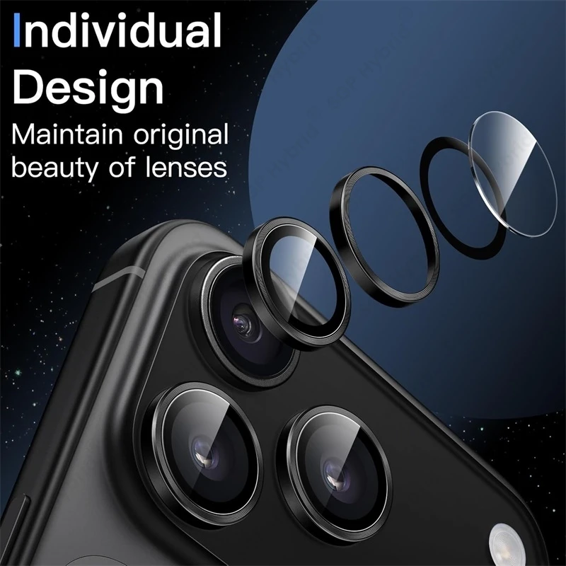 i17 Pro Max Metallring Kameraglas Legierung Objektivfolie i Phone Air iFone iHone 17Pro 17ProMax – Bild 2