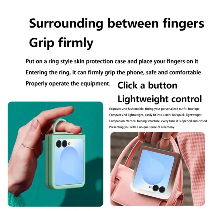Hartschalen-Handyhülle mit Farbverlauf und Ring Flip7, Schutzhülle mit großem Sichtfenster – Bild 5