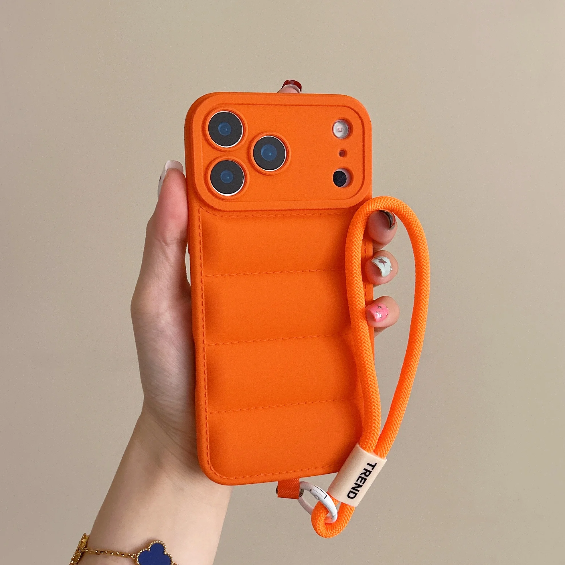  Luxuriöse einfarbige Daunenjacke-Telefonhülle Bumper Back Cover ﻿ ﻿ ﻿ ﻿ – Bild 5