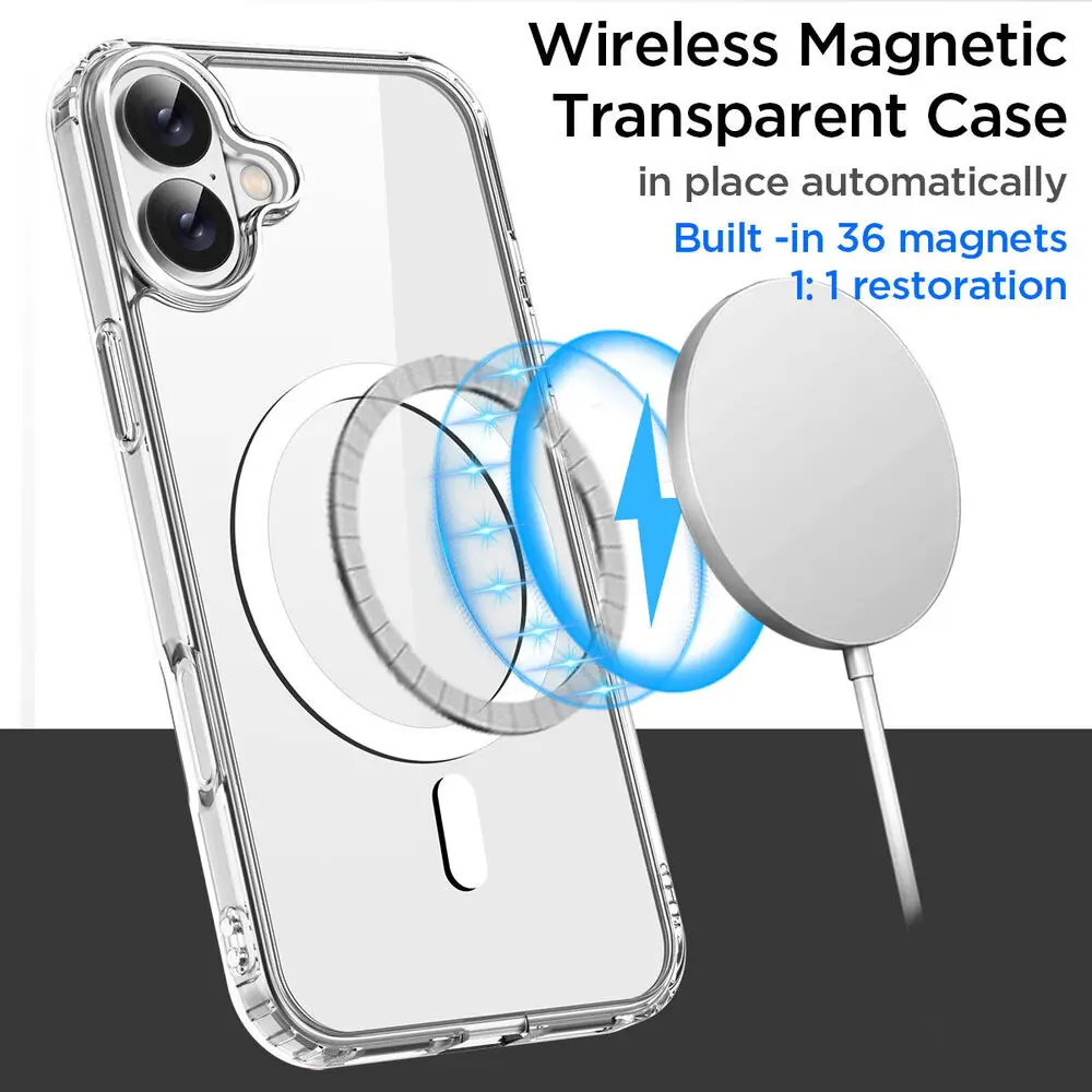 Magnetische Transparente Telefon Fall Magsafe Silikon Abdeckung Funda – Bild 3