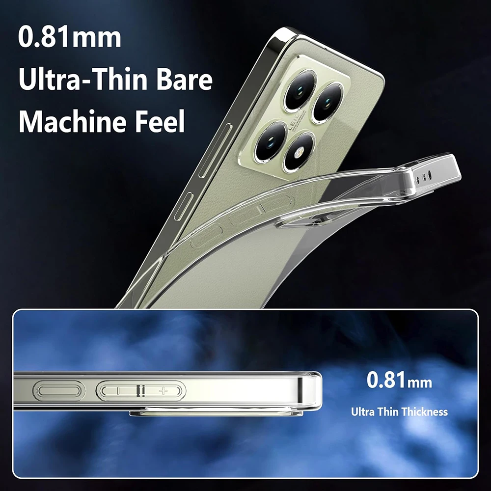 Ultradünne Silikon-weiche Hülle Mi 14 14T 13 13T Pro klare transparente Hülle TPro Slim Back Cover – Bild 6