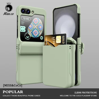 Galaxy Z Flip6: Flip-Cover-Handyhülle mit Kartenfach, stoßfest, sturzsicher