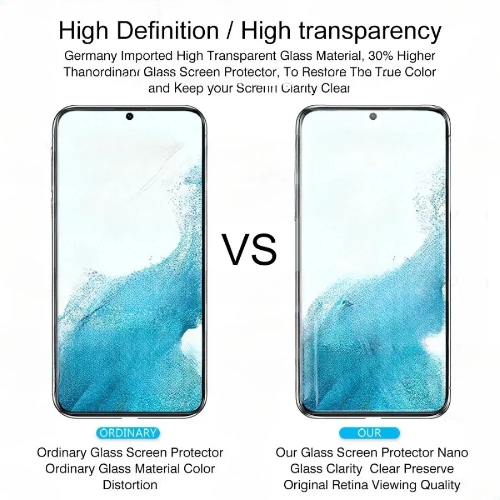 4 stücke Volle Abdeckung Gehärtetem Glas Screen Protector Glas sansung Schutz Film – Bild 2
