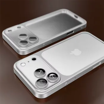 iPhone Air: Luxus Überzug Farbe PC Transparent Telefon Fall 17Air Objektiv Schutz Matte Transparente BackPlate Hard cover