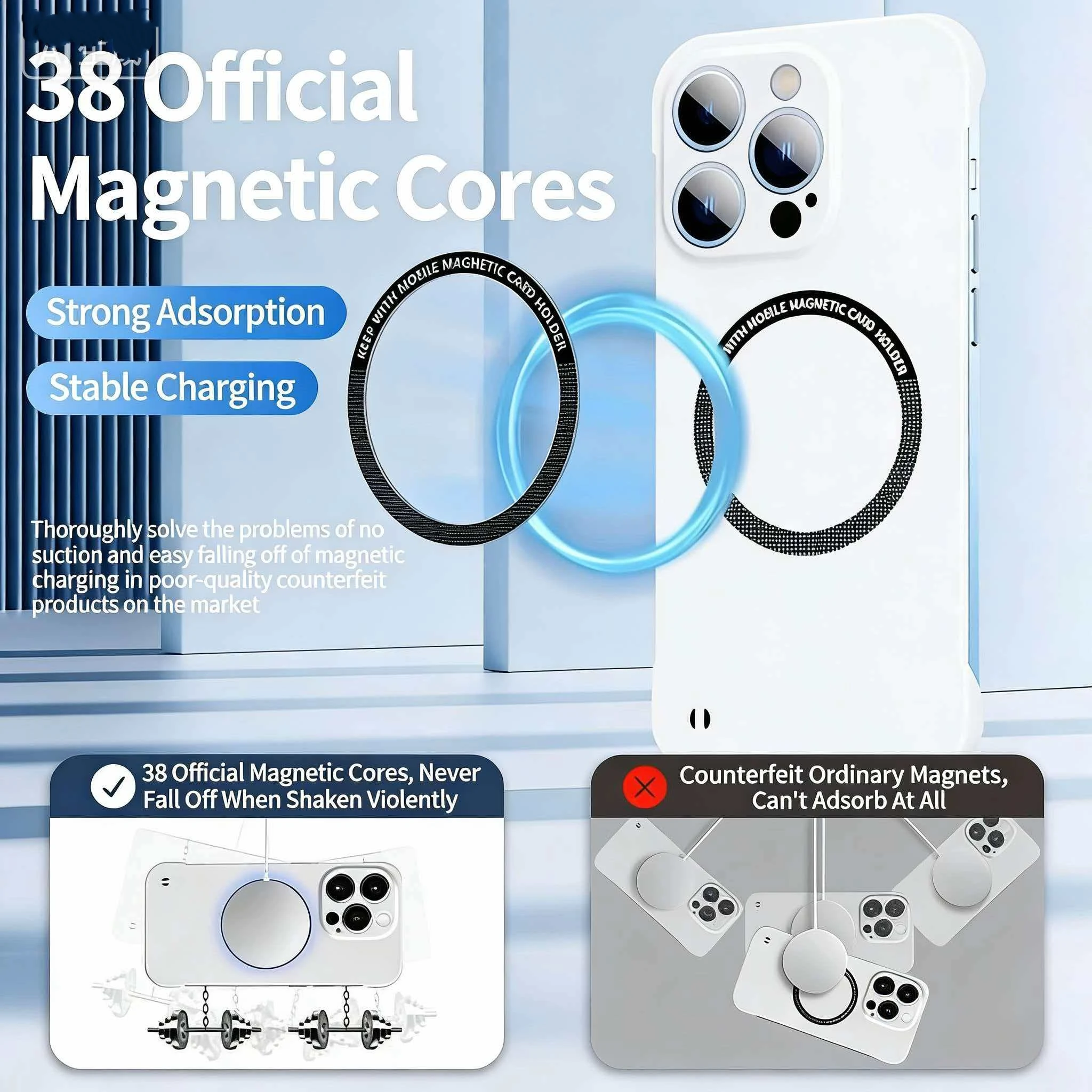 Ultradünne Harte PC Magnetische Rahmenlose Handyhülle für Magsafe Matte Farbige Solide Abdeckung – Bild 4