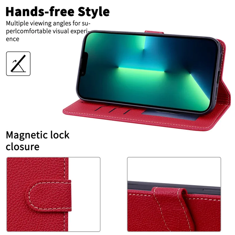 Fall Brieftasche Flip Leder Fall Abdeckungen Telefon Fall Beutel – Bild 4