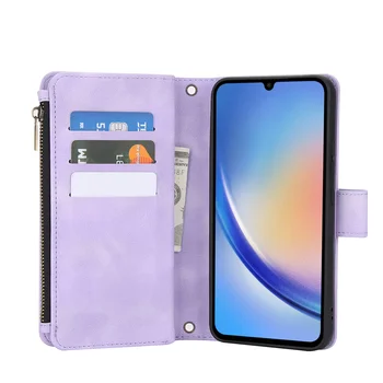 Hülle Brieftasche, haltbare Leder Magnets chnalle Flip Karten halter