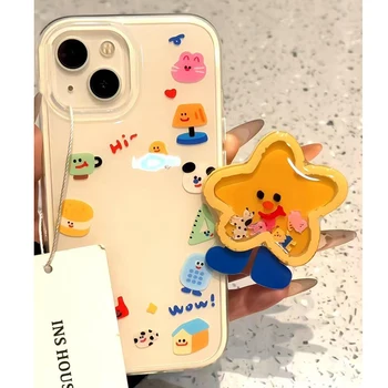 iPhone 12 mini: Cartoon Shakeable Grip Tok Halter Weiß Acryl Harte Telefon Fall