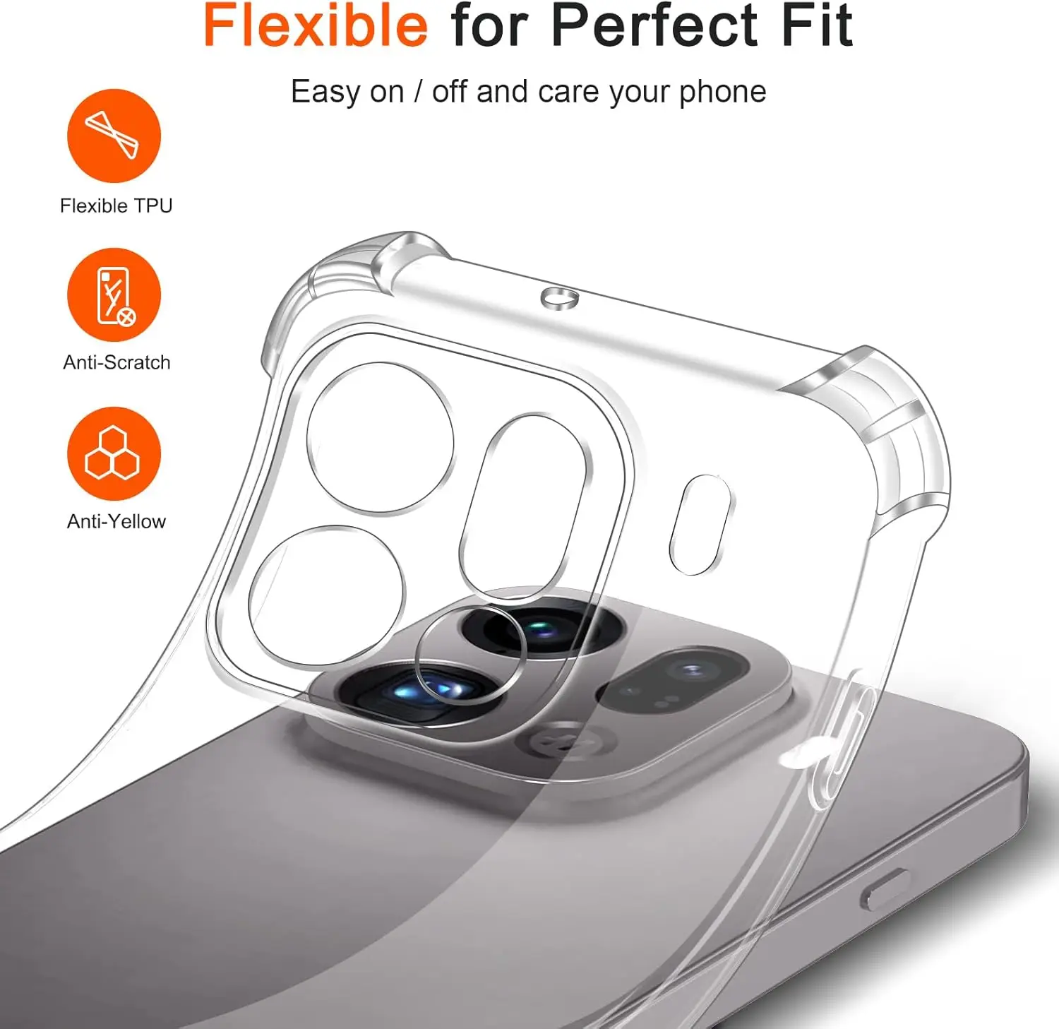 Vier-Ecken Stoßfeste TPU-Hülle Ultra X8S Find X8 Pro Schutzhülle Transparente Schale Capa Fundas – Bild 4