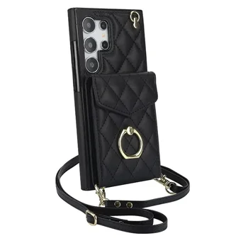 Galaxy S21 FE: Crossbody-Handyhülle Brieftasche mit Kartenhalter-Abdeckung