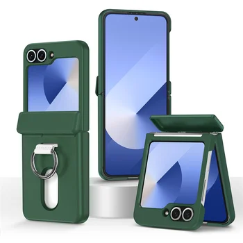Galaxy Z Flip5: Kreditkarten-Aufbewahrungskartenhalter mit Ring und Scharnierschutz Handyhülle 6 5 5G Flip8 Harte PC