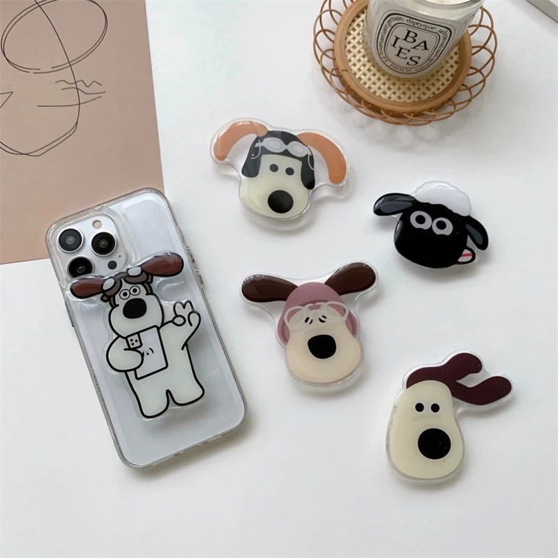 Cartoon Niedlicher Hund Faltbarer Fingerring Griptok Telefonhalter für IPhone 16 15 Samsung Support Socket Pocket Grip