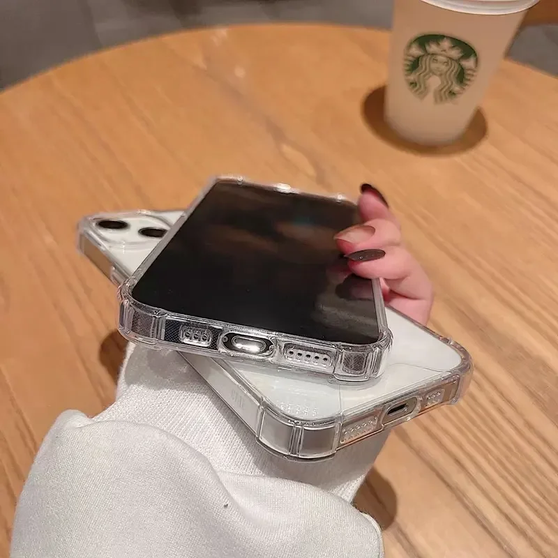 Magnetisches kabelloses Ladegerät für Magsafe, transparente Hülle, stoßfeste weiche Stoßstangenabdeckung – Bild 6