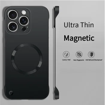 IPhone 14 Plus: Ultradünne Metallic-Lackierung magnetisch für Magsafe-Hülle, rahmenlose Kühlung, harte