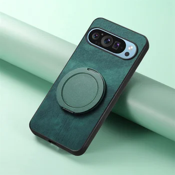 Pixel 8a: MagSafe Halterung Ständer Mattierte Hülle 5G PU-Leder 9Pro Cover