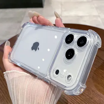 IPhone 16 Pro Max: Luxuriöse, stoßfeste, klare Handyhülle Soft Transparent Bumper Cases Cover