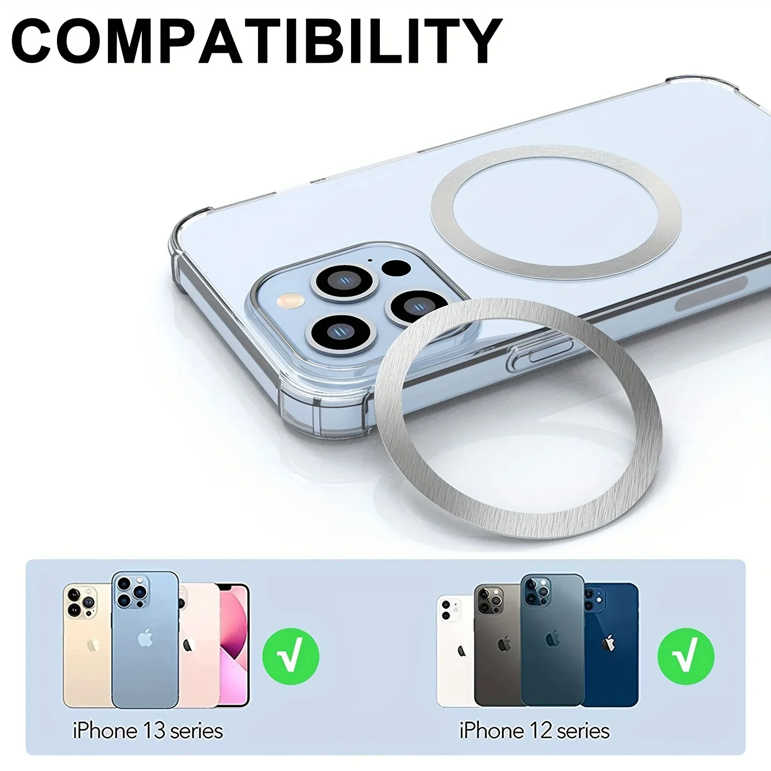 10PCS für Magsafe Magnetische Platte Ring Universal Aufkleber Unterstützung Drahtlose Ladegerät Metall Platte Blatt für iPhone Samsung Xiaomi – Bild 4