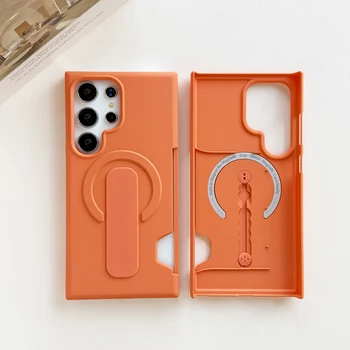Magnetische Standhülle Cover Matte PC Ringhalter Mag-safe Kartenfach Schutzhülle Fundas