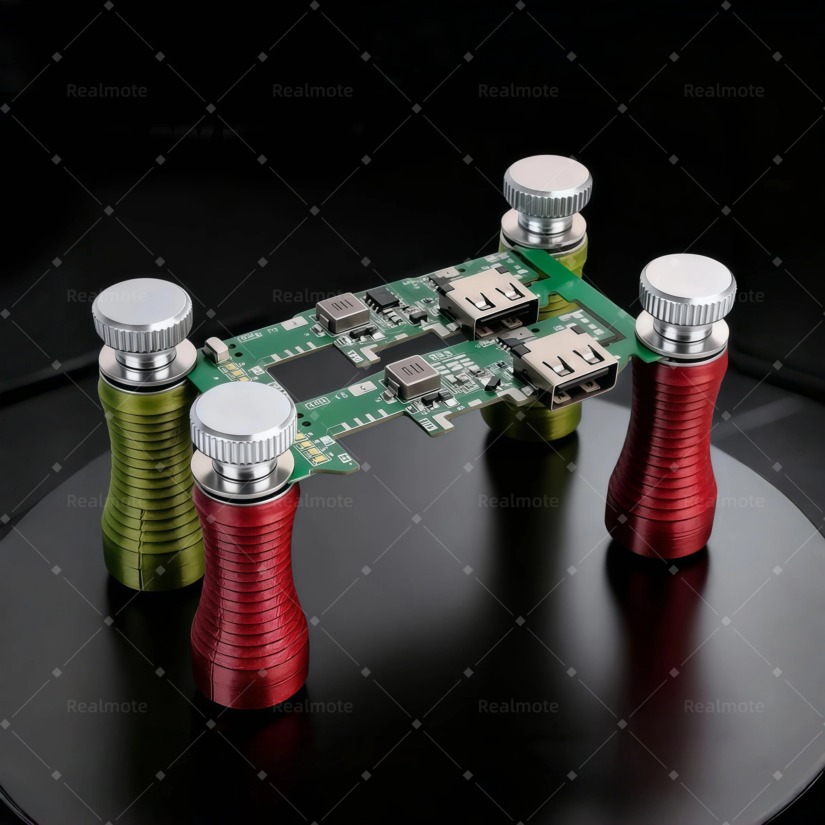 4-teiliges neues Upgrade-Set mit federbelasteten magnetischen Leiterplattenhaltern – starker Magnet, Carbon-Säulen-Design für Telefonreparatur und Löten