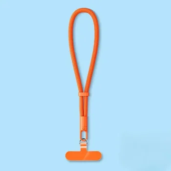 Verstellbares kurzes Telefon-Lanyard mit Tether Tab, 360-Grad-drehbares Telefon-Handschlaufe für iPhone, Samsung