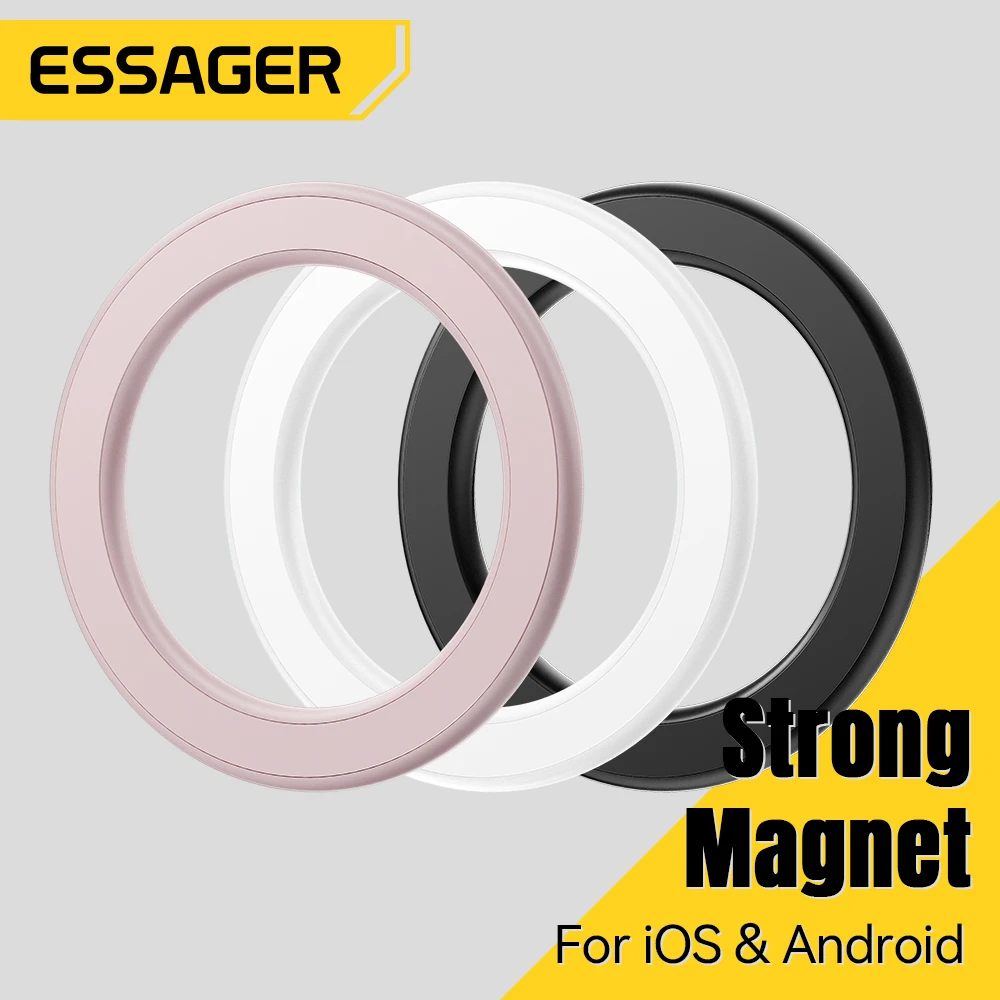 Essager Magnetischer Metallring für Magsafe iPhone 16 15 14 Pro Android-Handys, Plattenaufkleber, Ringe für Magsafe