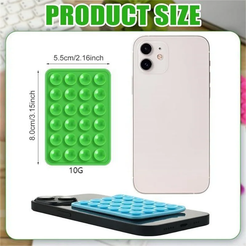 Telefonhalter mit starkem Griff, selbstklebende Silikon-Saugnapf-Telefonhülle, rutschfeste, freihändige, klebrige Handy-Griffständer – Bild 3