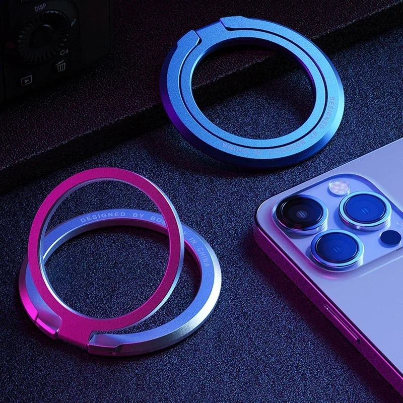 Magnetischer Ring-Telefonhalter für tragbares MagSafe-Handy, magnetisch, faltbare Halterung, abnehmbarer Griffständer – Bild 4