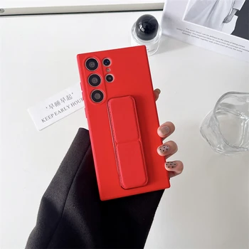 Galaxy S25: Magnetischer Ständer-Handriemen-Hülle + Handyhülle mit Ständer