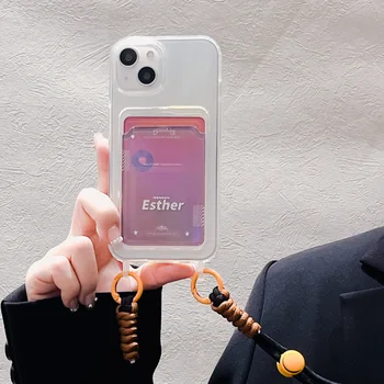 iPhone 13: Lanyard-Riemen Crossbody-Handyhülle Kartenfach Brieftaschenhülle Fundas