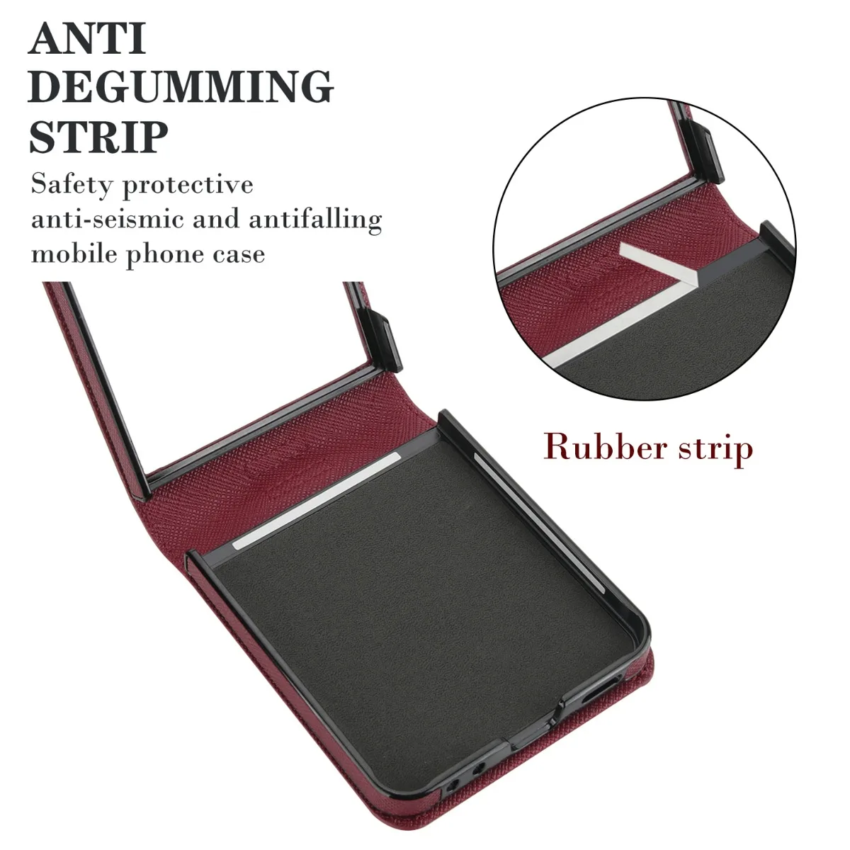 Leder-Handyhülle mit Kartenfächern und Ringhalter Flip7 Flip6 Flip5 Flip4, Geldbörsen-Abdeckung – Bild 6