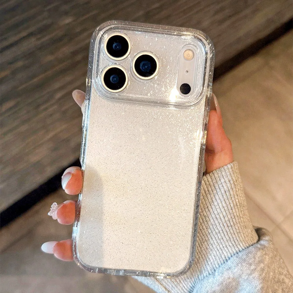 Glitzernde Transparente Handyhülle Stoßfeste TPU Silikon Weiche Schutzhülle Funda – Bild 4