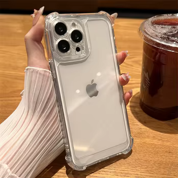 iPhone Air: Luxuriöse, stoßfeste, transparente Hülle, klare weiche Bumper-Hüllen