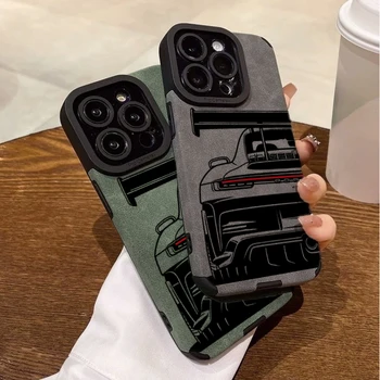 IPhone 13 Pro Max: Coole Sportwagen-Handyhülle Kunstlederhülle